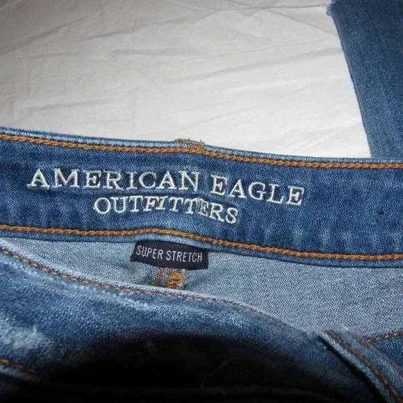 AMERICAN EAGLE Stretch Distressed Jeggings Jeans 2 - Picture 5 of 6